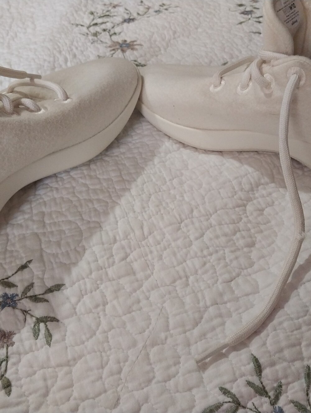 allbirds Women's Off-White Wool Runner-Up Sneakers Size 10 - Picture 12 of 12